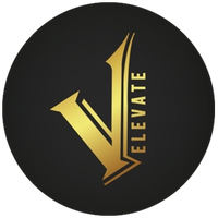 Knob Decal - Elevate Sports Gold Foil Black
