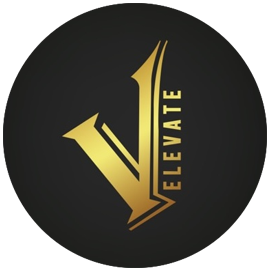 Knob Decal - Elevate Sports Gold Foil Black
